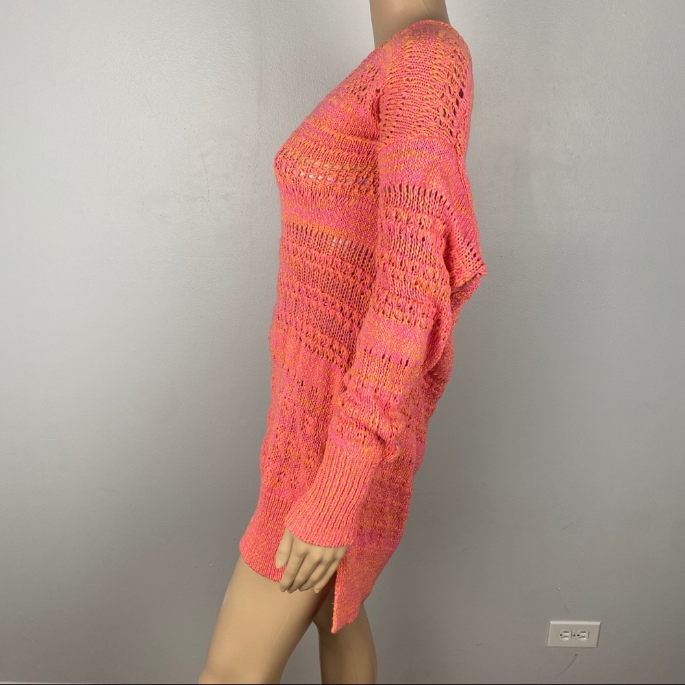 NEW FREE PEOPLE OPEN STITCH KNIT V-NECK SWEATER - Picture 6 of 8
